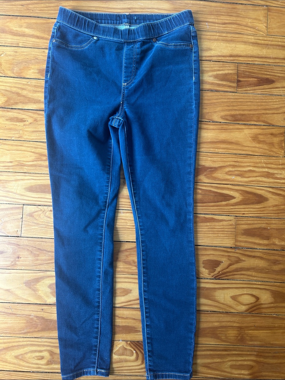 Women’s Mid-Rise Navy Blue Stretch Jeans